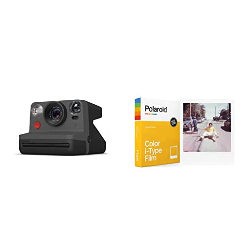Polaroid - 9028 - Now Instant I-Type Camera, Black & - 6000 - Instant Color Film for i-Type