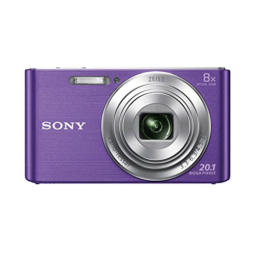 Sony DSC-W830 Compact Digital Camera with 20.1 MP Super HAD CCD Sensor, 8x Optical Zoom, HD Video, Optical SteadyShot, Purple