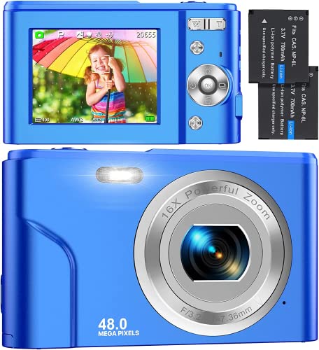 Compact Digital Camera 1080P HD Camera, 48 MP Autofocus Vlogging Camera with Digital Zoom 2.4