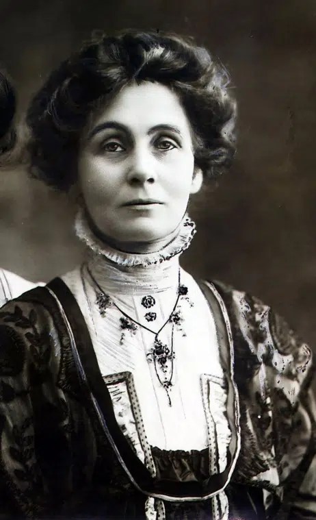 Mrs Emmeline Pankhurst, leader of the Suffragettes