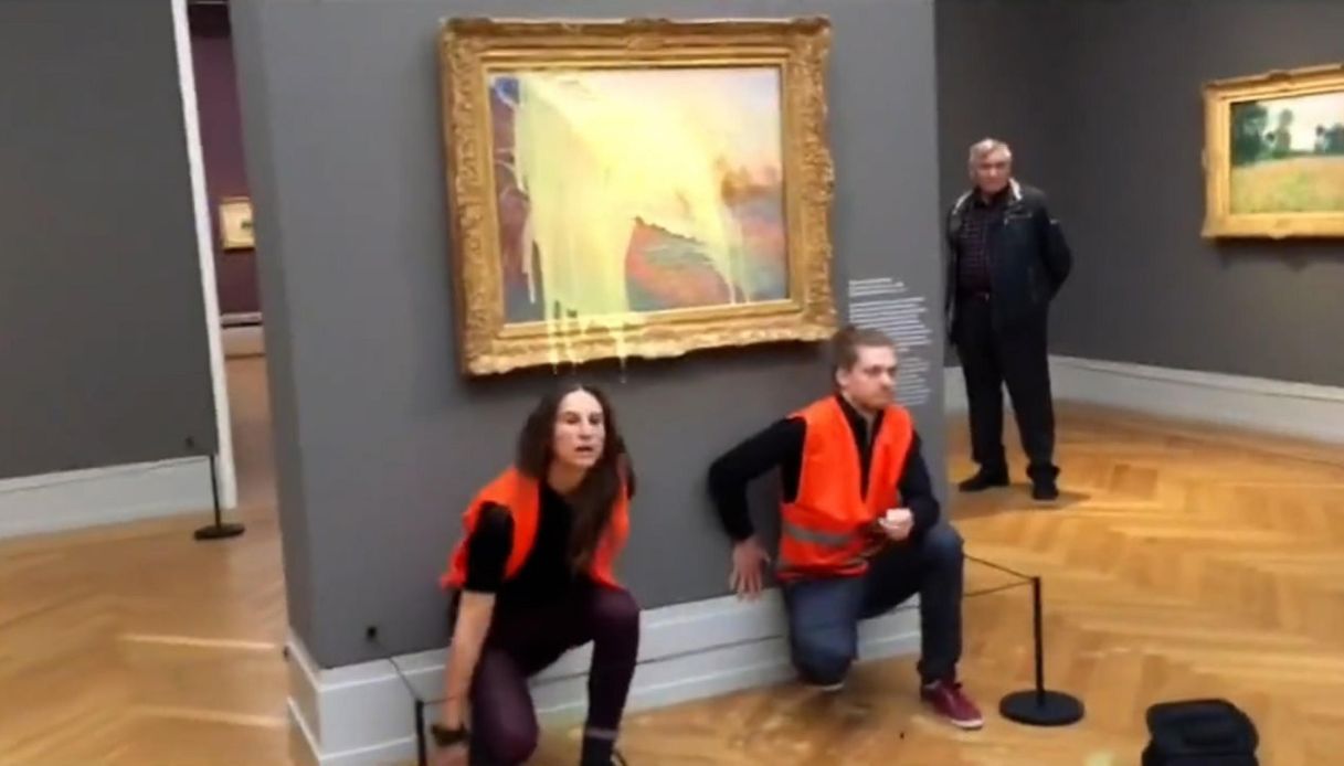 Even against a painting by Monet