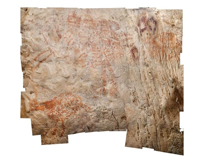 Rock art of Borneo very ancient work