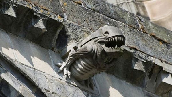 Alien in Scottish Paisley Abbey
