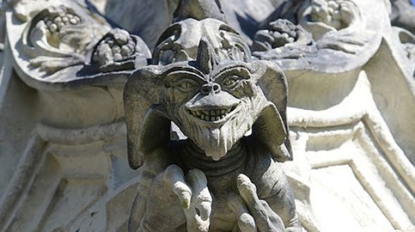 The evil Stripe of the Gremlins in the Chapel of Bethleem in Nantes